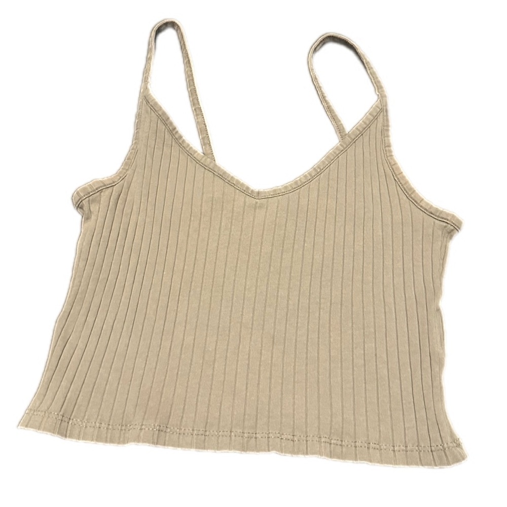 Divided beige‎ tank top